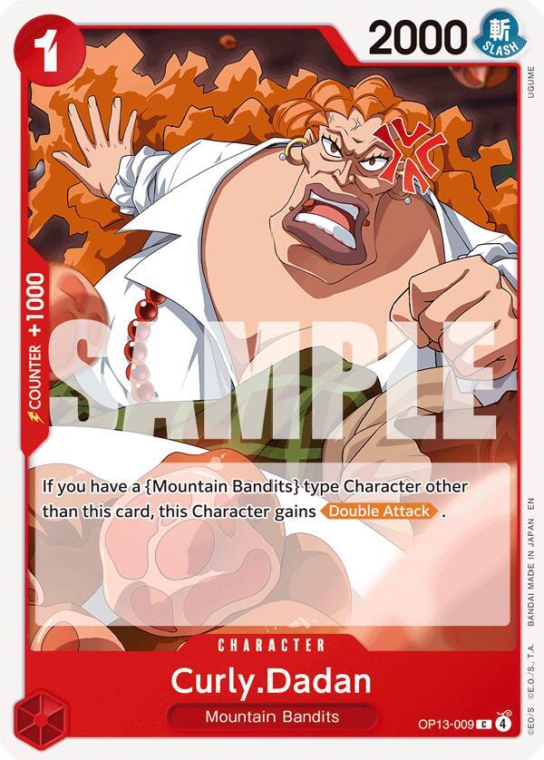 Curly.Dadan OP13-009 Carrying On His Will Card