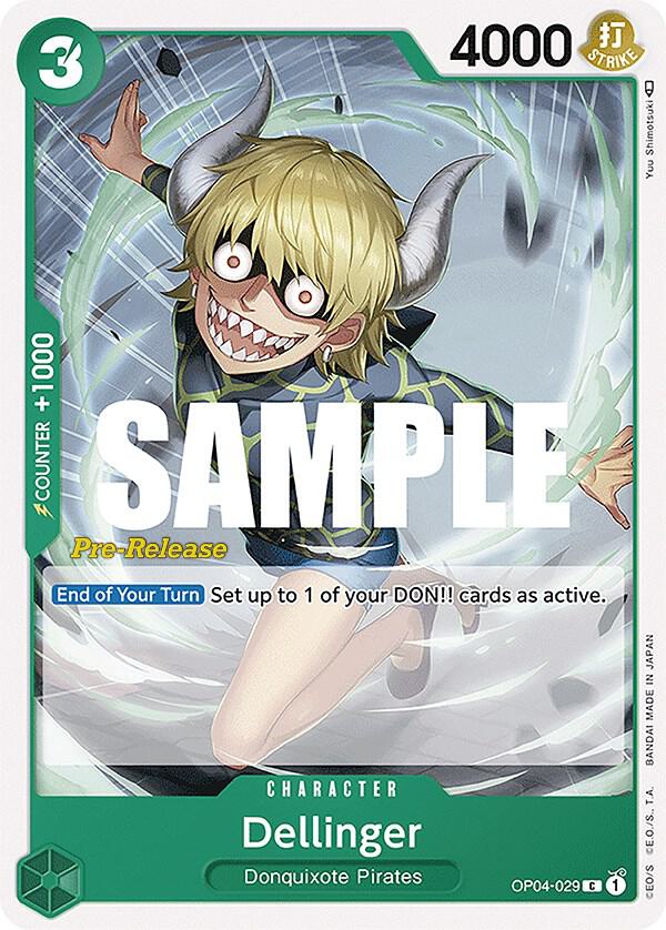 Dellinger OP04-029 Kingdoms of Intrigue Pre-Release Cards Card