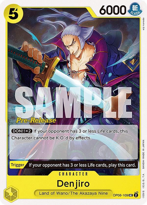 Denjiro OP06-109 Wings of the Captain Pre-Release Cards Card