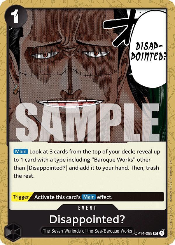 Disappointed? OP14-099 The Azure Sea's Seven Card