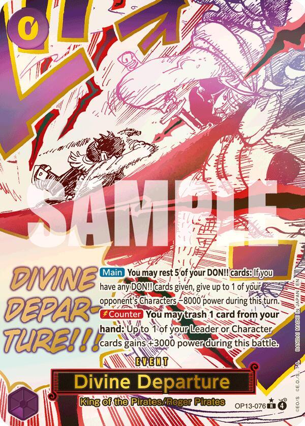 Divine Departure (Alternate Art) OP13-076 Carrying On His Will Card