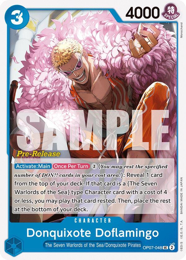 Donquixote Doflamingo OP07-048 500 Years in the Future Pre-Release Cards Card