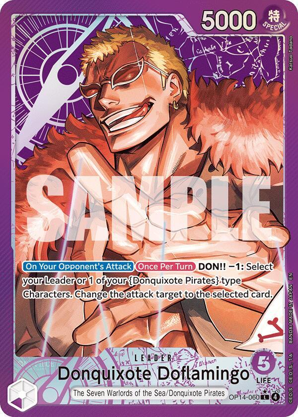 Donquixote Doflamingo - OP14-060 (Alternate Art) OP14-060 The Azure Sea's Seven Card