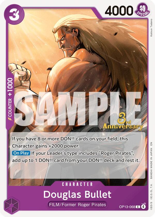 Douglas Bullet OP13-068 Carrying On His Will: 3rd Anniversary Tournament Cards Card