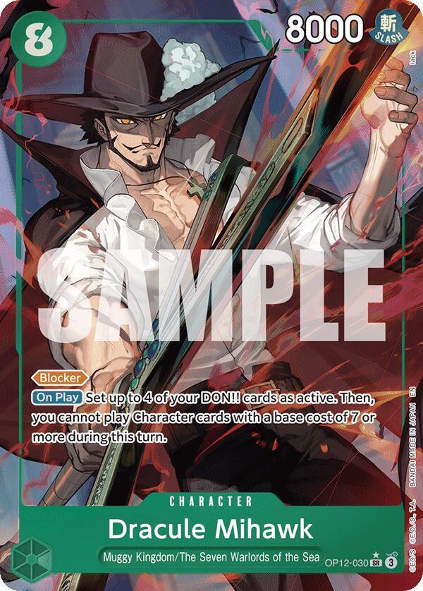 Dracule Mihawk (Alternate Art) OP12-030 Legacy of the Master Card
