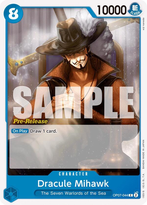 Dracule Mihawk OP07-044 500 Years in the Future Pre-Release Cards Card