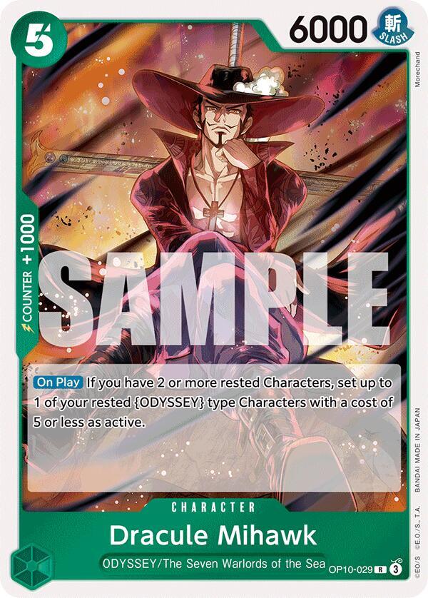 Dracule Mihawk OP10-029 Royal Blood Card