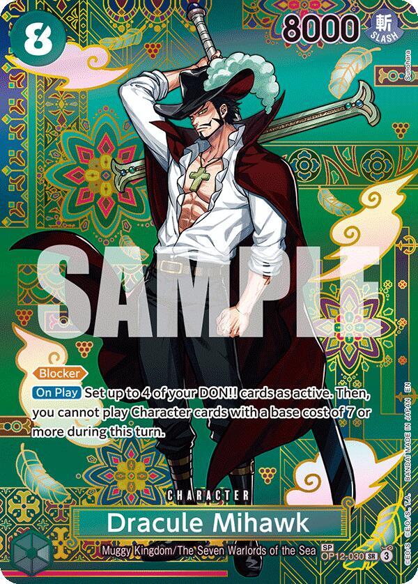 Dracule Mihawk - OP12-030 (SP) OP12-030 The Azure Sea's Seven Card
