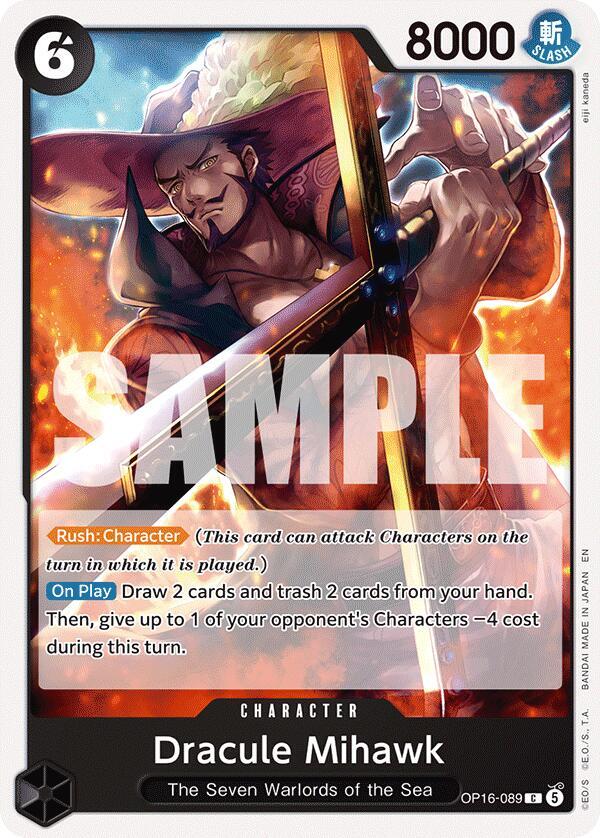 Dracule Mihawk OP16-089 The Time of Battle Card