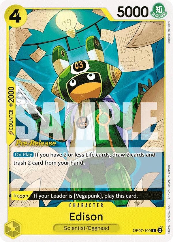 Edison OP07-100 500 Years in the Future Pre-Release Cards Card