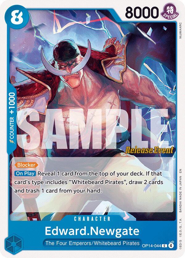 Edward.Newgate OP14-044 The Azure Sea's Seven Release Event Cards Card