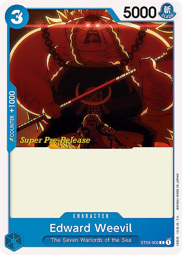 Edward Weevil ST03-002 Super Pre-Release Starter Deck 3: The Seven Warlords of the Sea Card