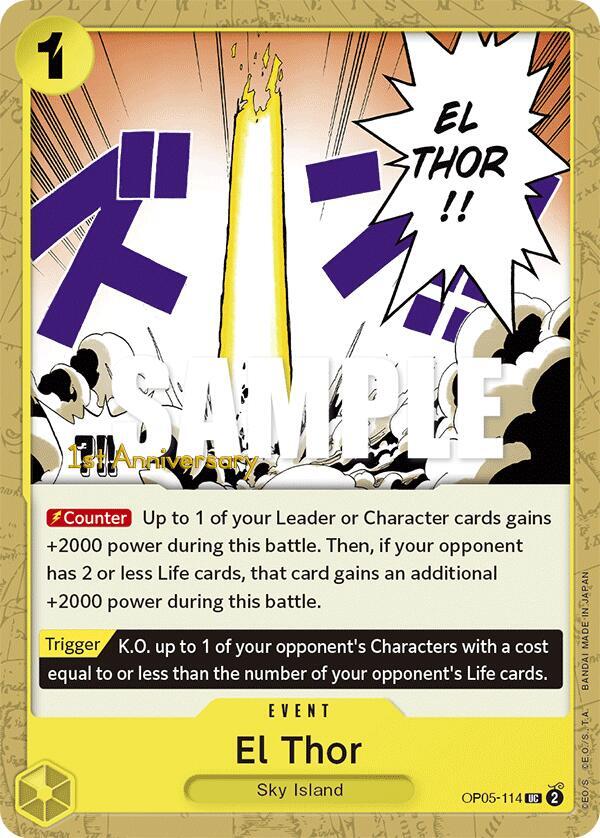 El Thor OP05-114 Awakening of the New Era: 1st Anniversary Tournament Cards Card