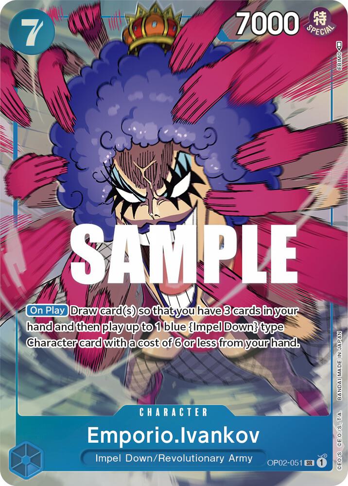 Emporio.Ivankov (051) (Alternate Art) OP02-051 Paramount War Card