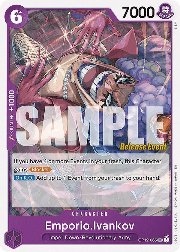 Emporio.Ivankov (065) OP12-065 Legacy of the Master Release Event Cards Card