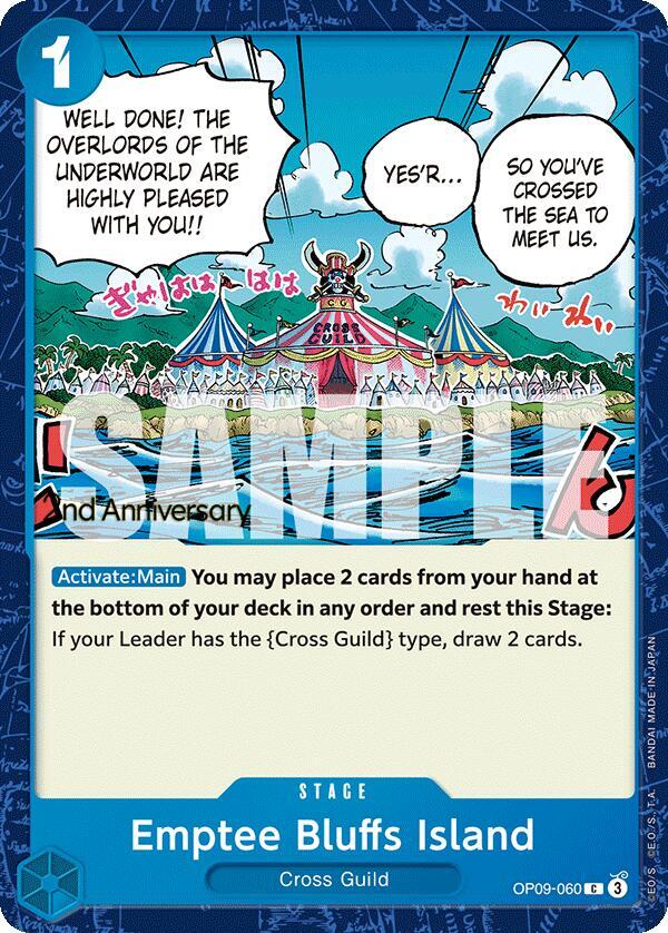 Emptee Bluffs Island OP09-060 Emperors in the New World: 2nd Anniversary Tournament Cards Card