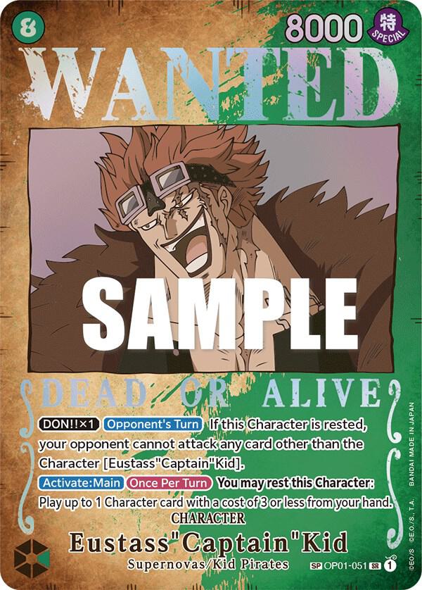 Eustass"Captain"Kid (Wanted Poster) OP01-051 Pillars of Strength Card