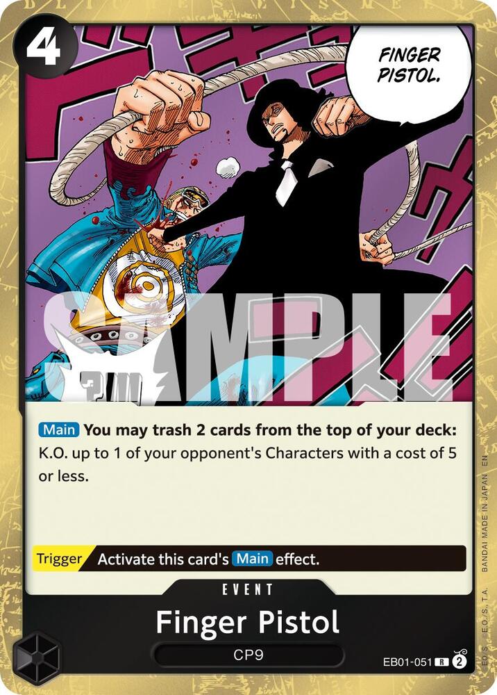 Finger Pistol (Reprint) EB01-051 Premium Booster -The Best- Vol. 2 Card