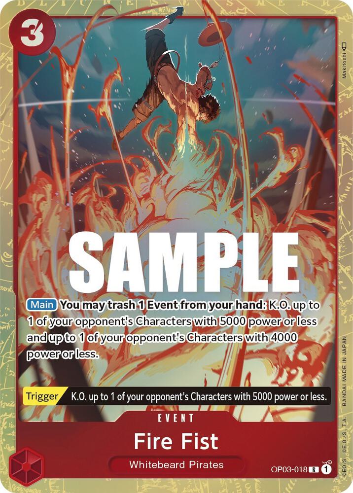Fire Fist (Alternate Art) OP03-018 Pillars of Strength Card