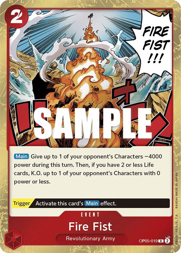 Fire Fist OP05-019 Awakening of the New Era Card