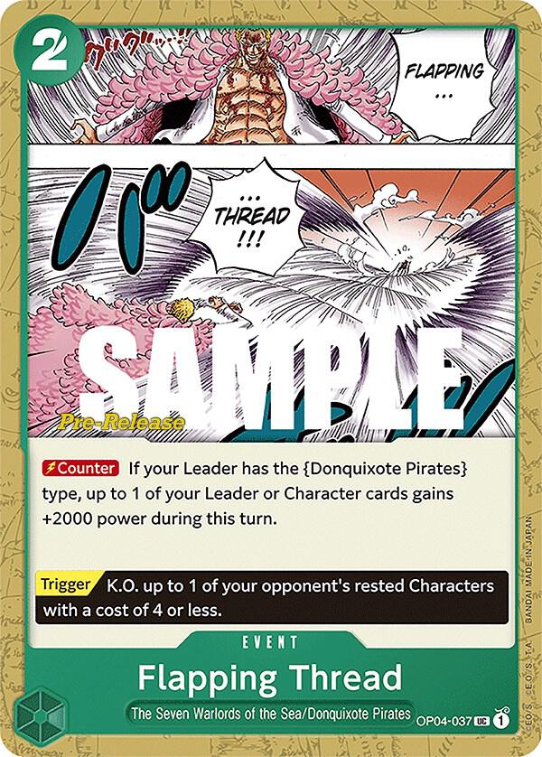 Flapping Thread OP04-037 Kingdoms of Intrigue Pre-Release Cards Card