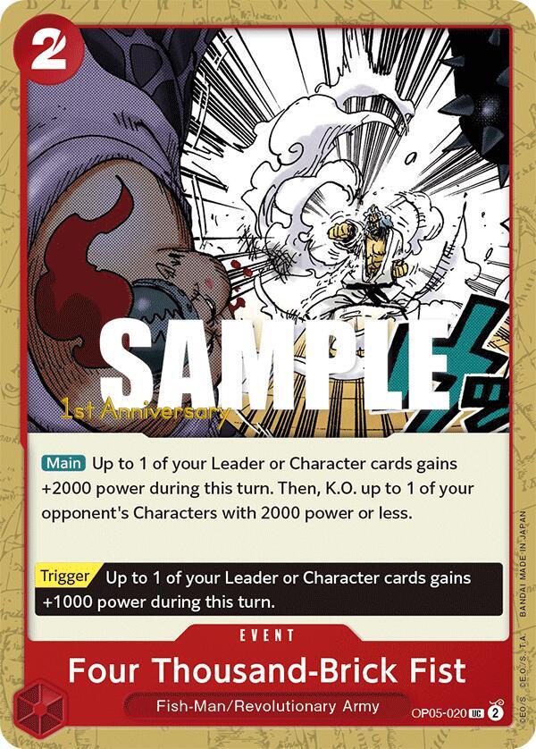 Four Thousand-Brick Fist OP05-020 Awakening of the New Era: 1st Anniversary Tournament Cards Card