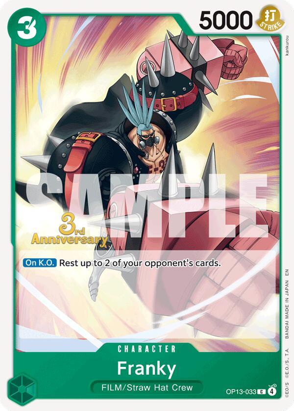 Franky OP13-033 Carrying On His Will: 3rd Anniversary Tournament Cards Card