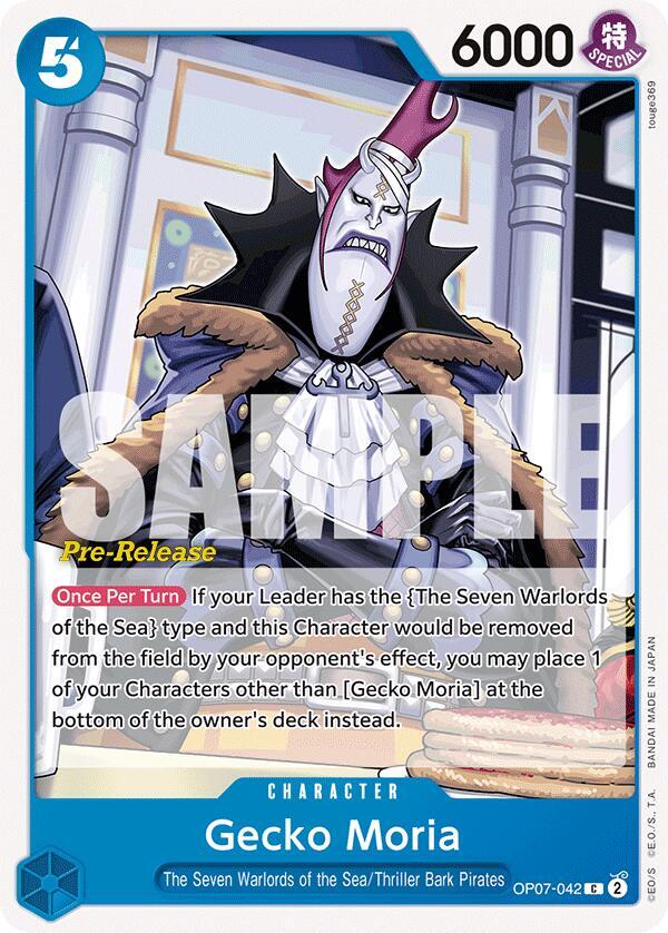 Gecko Moria (042) OP07-042 500 Years in the Future Pre-Release Cards Card