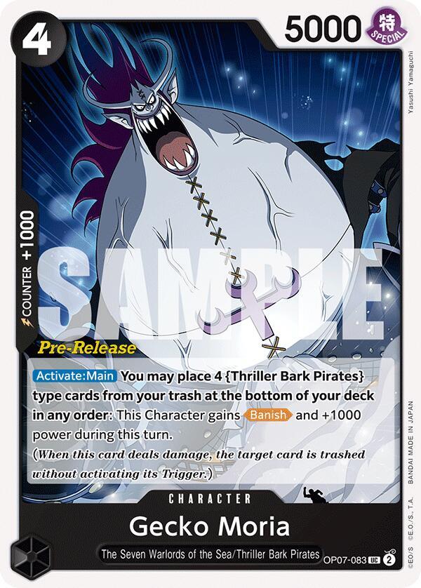 Gecko Moria (083) OP07-083 500 Years in the Future Pre-Release Cards Card