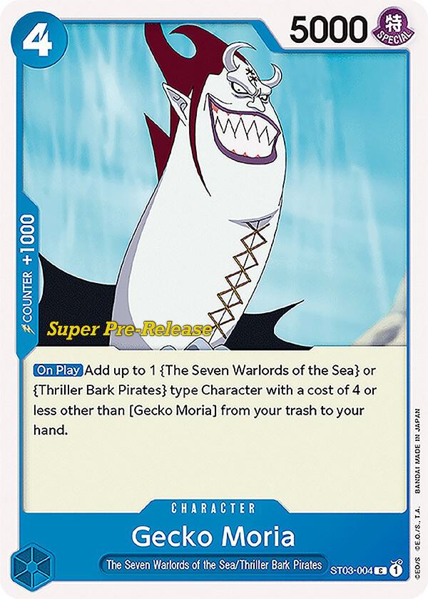 Gecko Moria ST03-004 Super Pre-Release Starter Deck 3: The Seven Warlords of the Sea Card