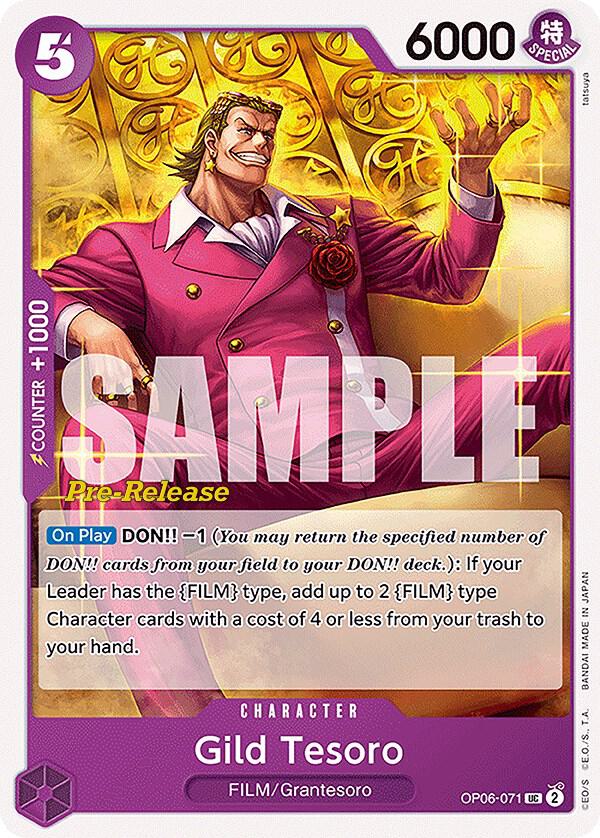 Gild Tesoro OP06-071 Wings of the Captain Pre-Release Cards Card