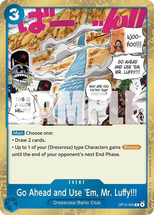 Go Ahead and Use 'Em, Mr. Luffy!!! OP15-055 Adventure on Kami's Island Card