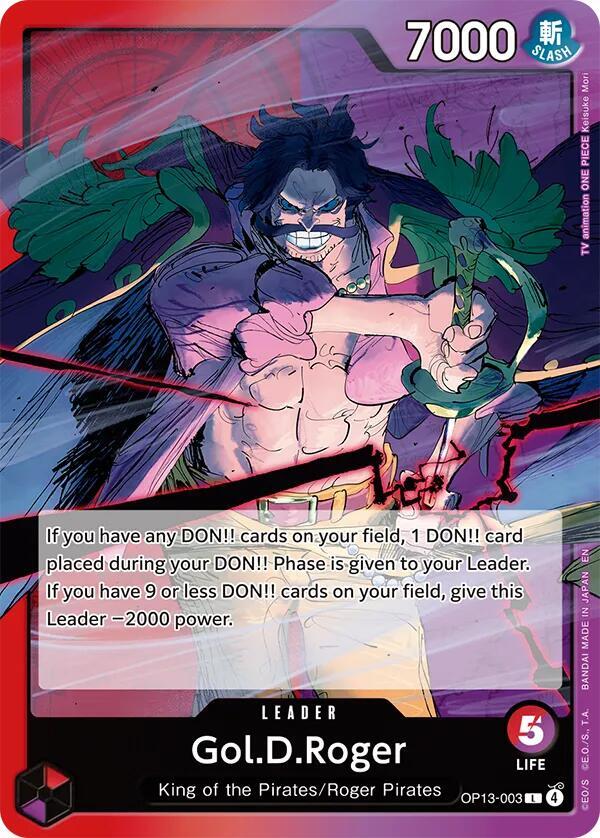 Gol.D.Roger (003) OP13-003 Carrying On His Will Card