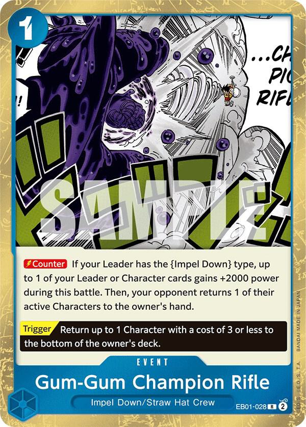 Gum-Gum Champion Rifle EB01-028 Extra Booster: Memorial Collection Card