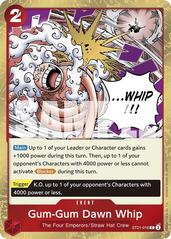Gum-Gum Dawn Whip ST21-016 Starter Deck EX: Gear 5 Card