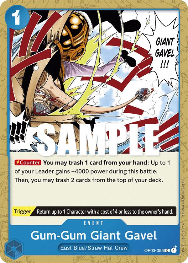 Gum-Gum Giant Gavel OP03-055 Pillars of Strength Card