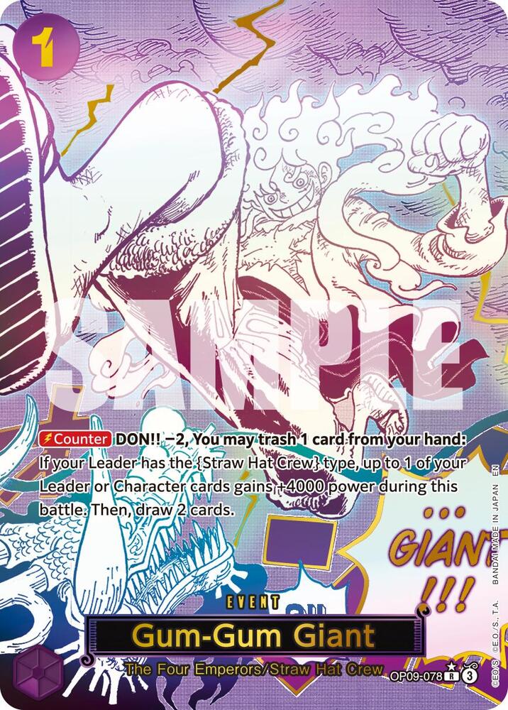 Gum-Gum Giant (Manga) OP09-078 Premium Booster -The Best- Vol. 2 Card