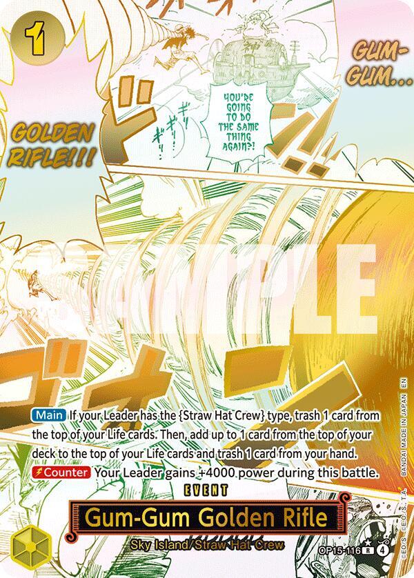 Gum-Gum Golden Rifle (Alternate Art) OP15-116 Adventure on Kami's Island Card