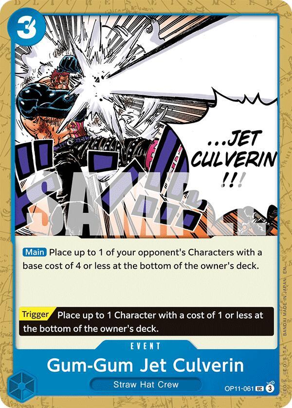 Gum-Gum Jet Culverin OP11-061 A Fist of Divine Speed Card