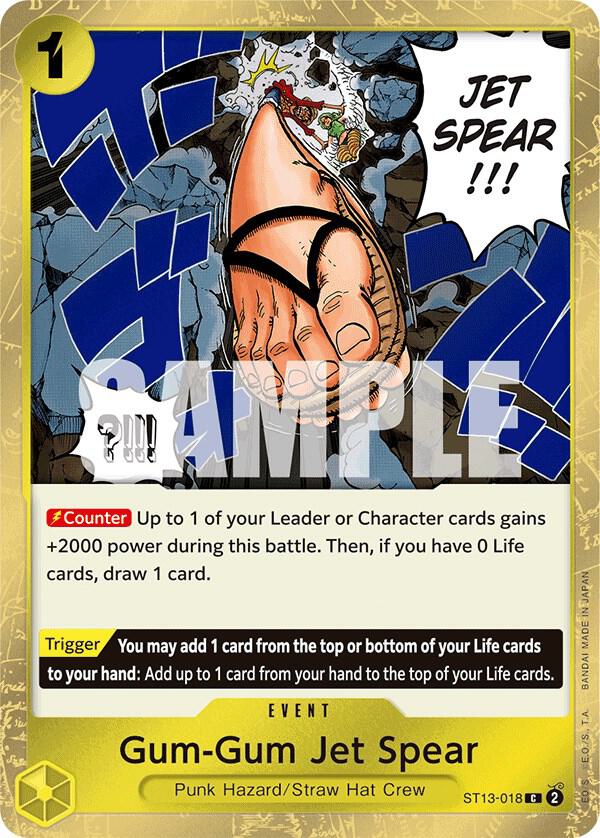 Gum-Gum Jet Spear ST13-018 Ultra Deck: The Three Brothers Card