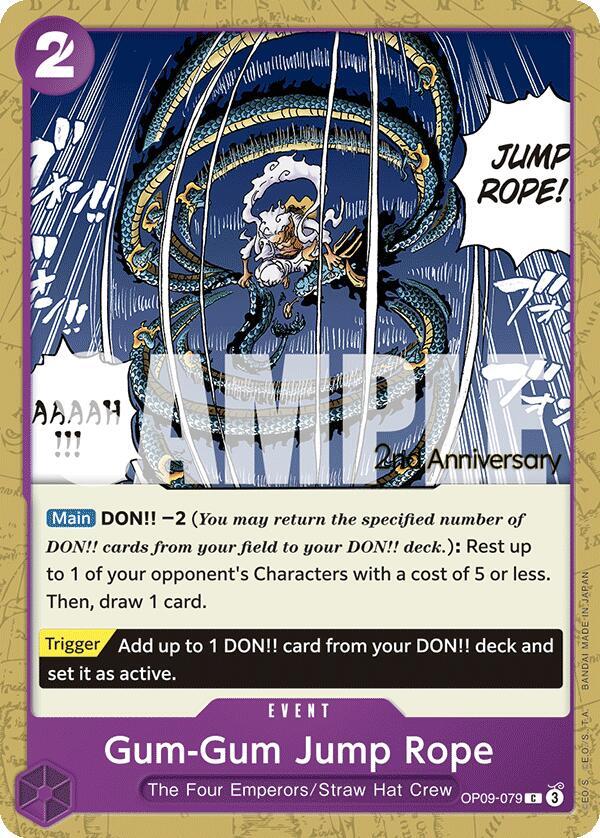 Gum-Gum Jump Rope OP09-079 Emperors in the New World: 2nd Anniversary Tournament Cards Card
