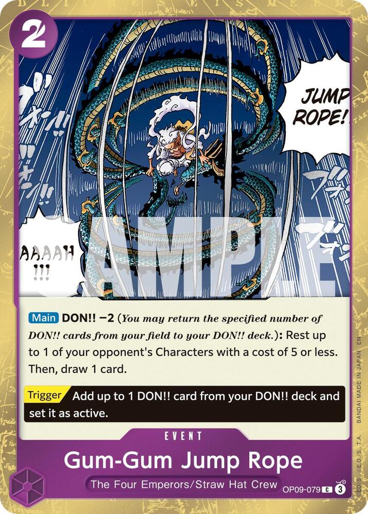 Gum-Gum Jump Rope (Pirate Foil) OP09-079 Premium Booster -The Best- Vol. 2 Card