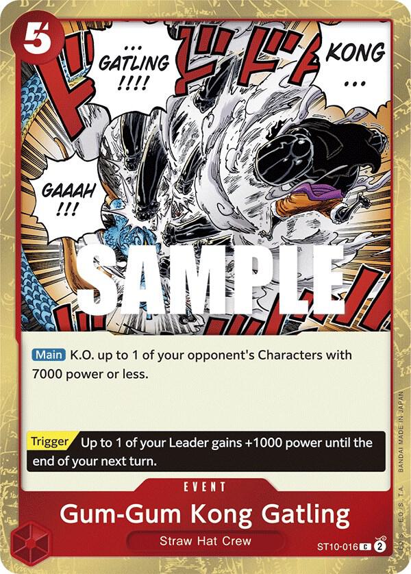 Gum-Gum Kong Gatling ST10-016 Ultra Deck: The Three Captains Card