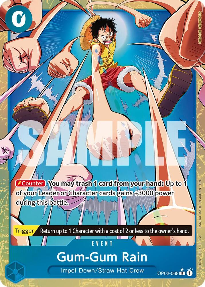 Gum-Gum Rain (Alternate Art) OP02-068 Premium Booster -The Best- Vol. 2 Card