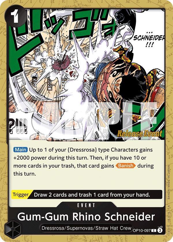 Gum-Gum Rhino Schneider OP10-097 Royal Blood Release Event Cards Card
