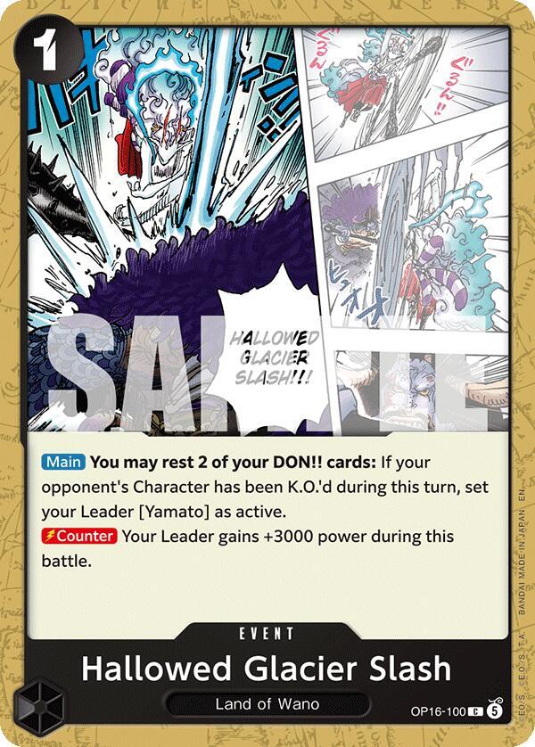 Hallowed Glacier Slash OP16-100 The Time of Battle Card