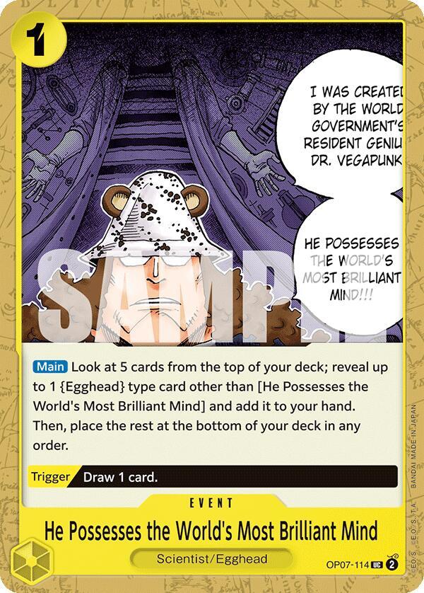 He Possesses the World's Most Brilliant Mind OP07-114 500 Years in the Future Card