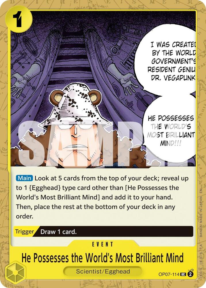 He Possesses the World's Most Brilliant Mind (Reprint) OP07-114 Premium Booster -The Best- Vol. 2 Card