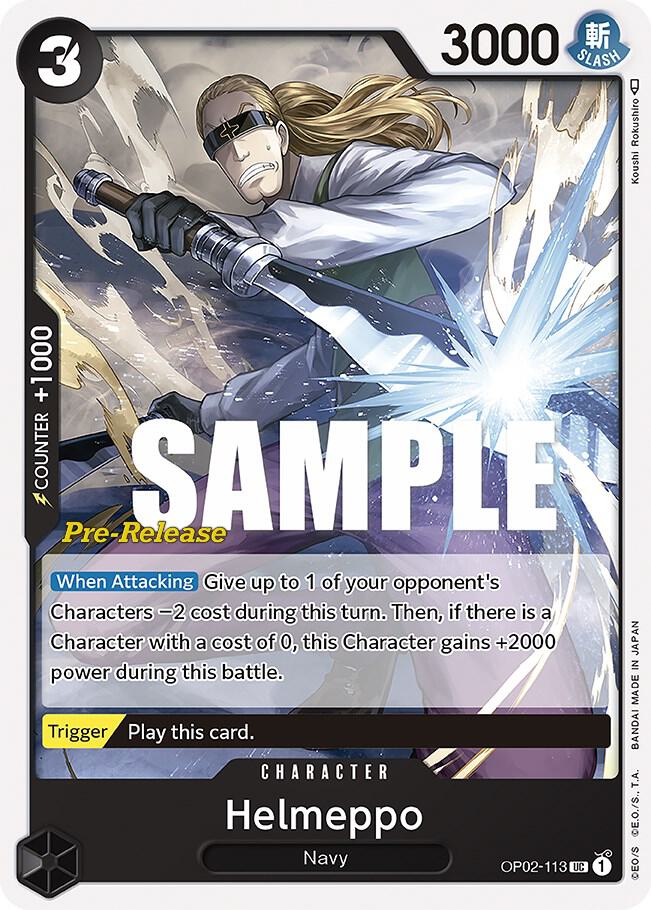 Helmeppo OP02-113 Paramount War Pre-Release Cards Card