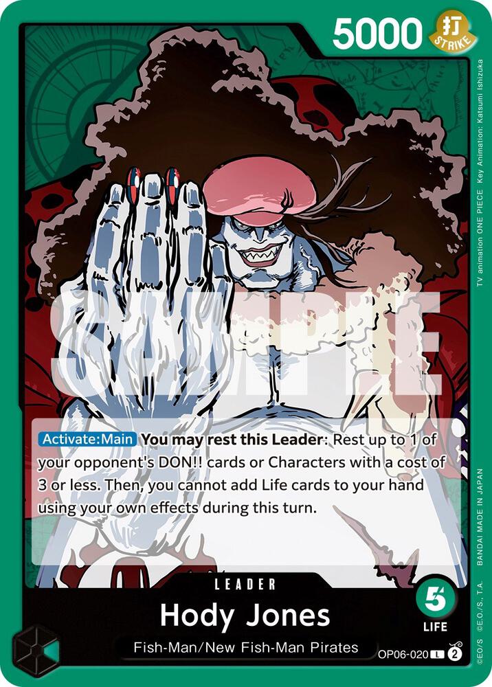 Hody Jones (020) OP06-020 Wings of the Captain Card